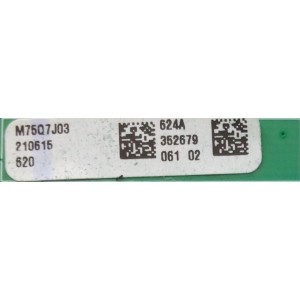 LED DRIVER PARA TV VIZIO / NUMERO DE PARTE M75Q7J03 624A / 1P-120CX00-2011 / M75Q7J03 / 624A / DISPLAY JR745R3HA2Y / MODELO M75Q7-J03 LFTVE2KX